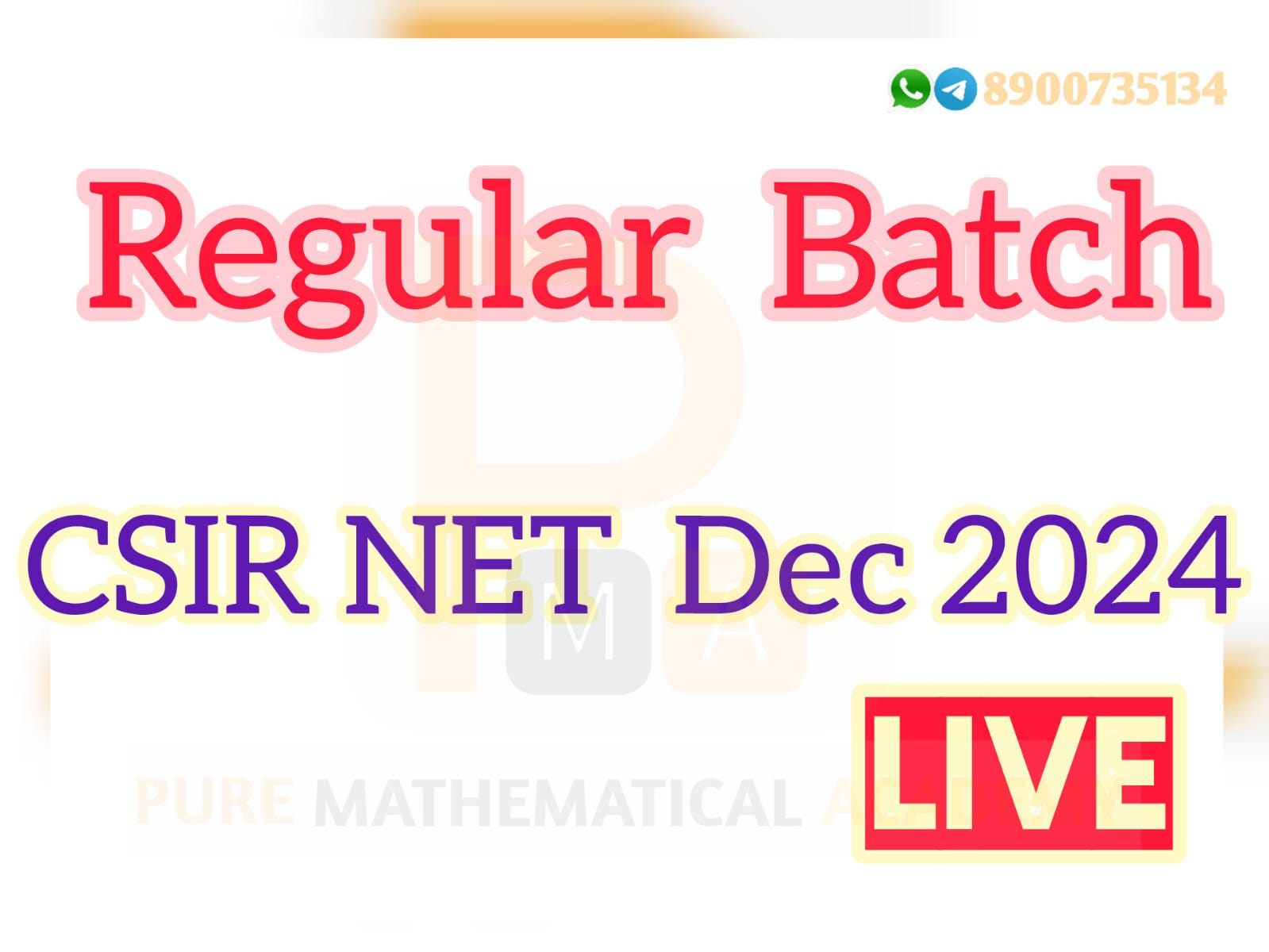 CSIR NET December 2024 Regular Batch