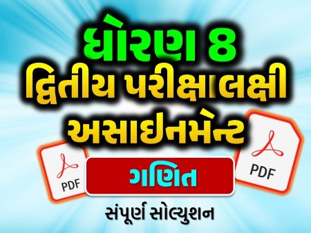 STD 8 ગણિત દ્વિતીય સત્ર અસાઇનમેન્ટ 2025
