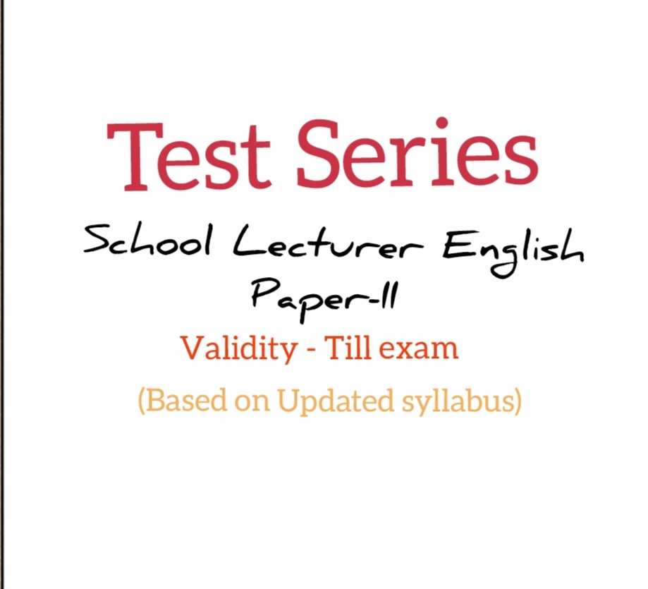 Test Series School Lecturer English-2024
