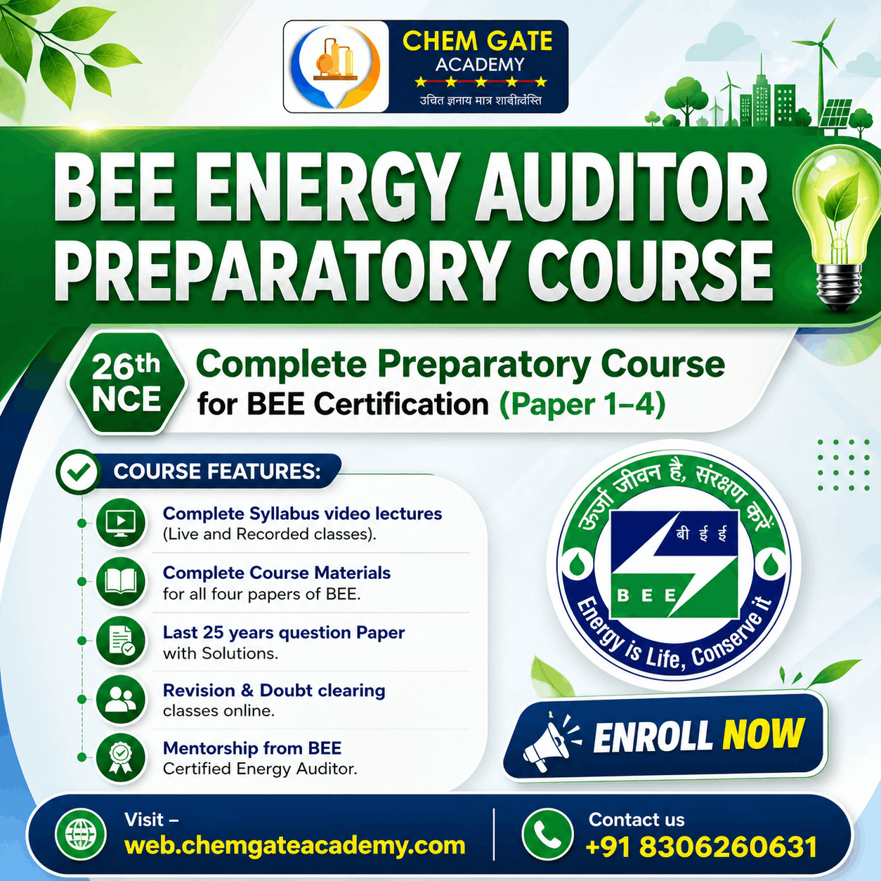 Preparatory Course for BEE Energy Auditor Exam — educator-published image