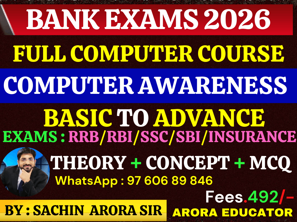 Sachin Arora SSC CGL -2025-2026 COMPUTER Course All Competition Classes